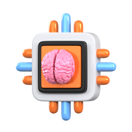 Brain Chip  3D Icon