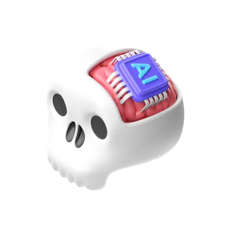 Brain Chip 3D Icon