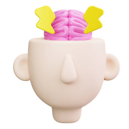 Brain Cloud  3D Icon