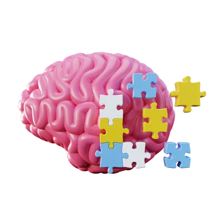 Brain Dementia Condition  3D Icon