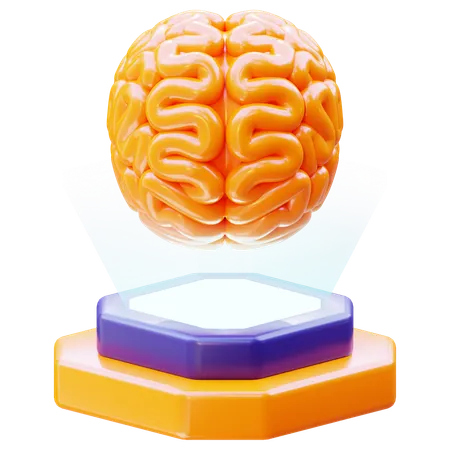 Brain Hologram  3D Icon