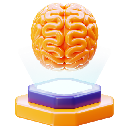 Brain Hologram  3D Icon