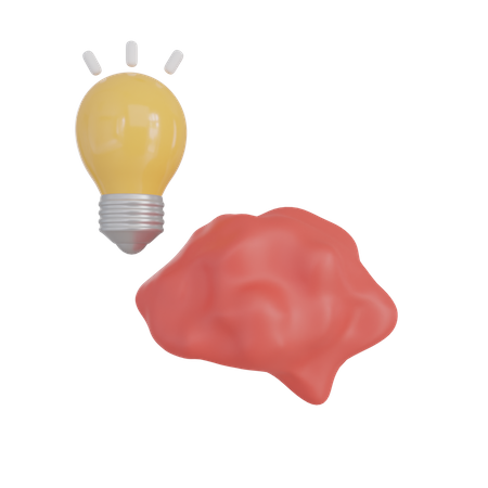 Brain Idea 3D Illustration