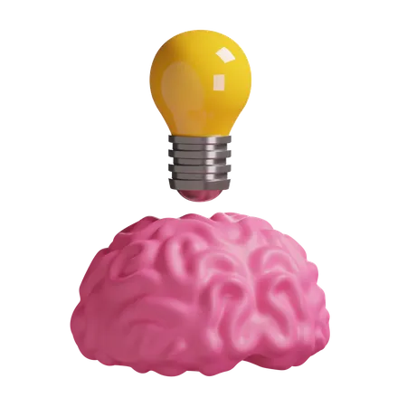 Brain Idea 3D Illustration