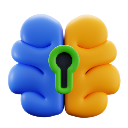 Brain Lock  3D Icon