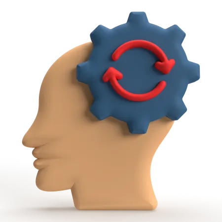 Brain Management  3D Icon