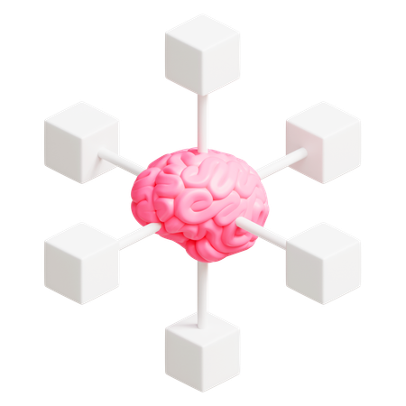 Brain Network  3D Icon