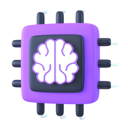 Brain Processor  3D Icon