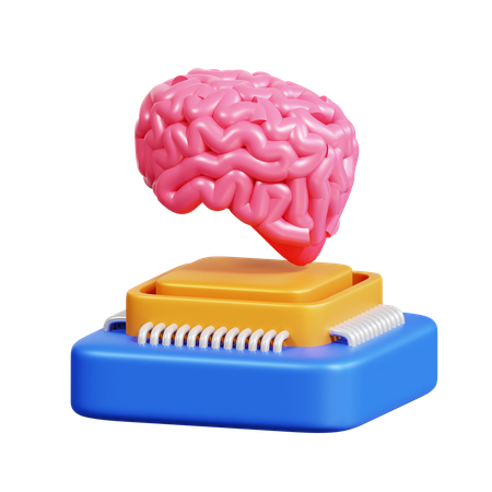 Brain Processor  3D Icon