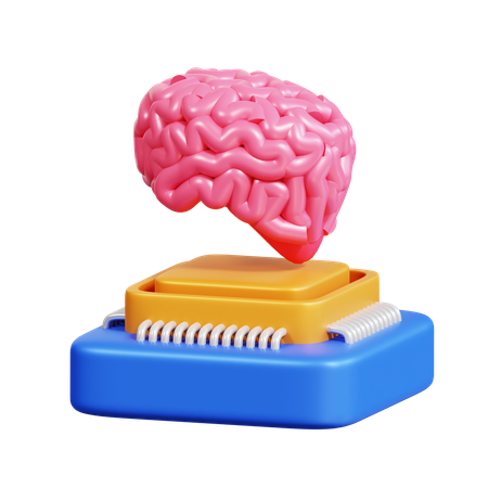 Brain Processor  3D Icon