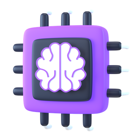 Brain Processor  3D Icon