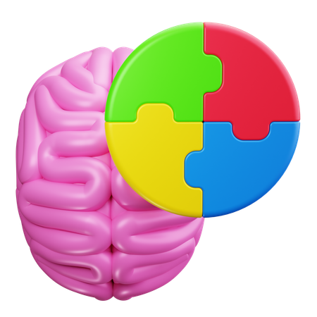 Brain Puzzle  3D Icon