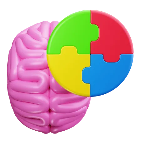 Brain Puzzle  3D Icon