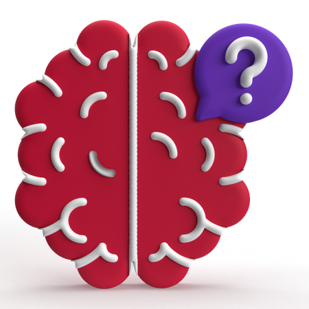 Brain Question  3D Icon