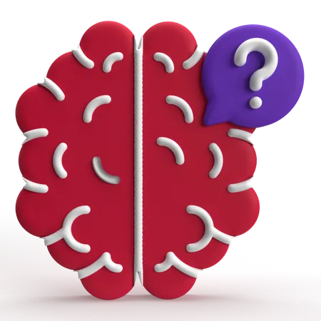 Brain Question  3D Icon