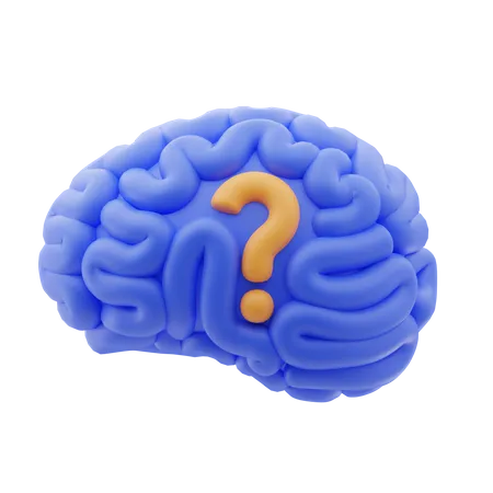 Brain Question 3D Icon