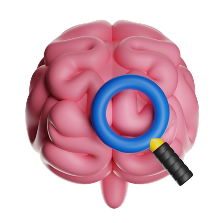 Brain Search  3D Icon
