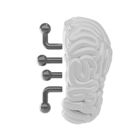 Brain Technology  3D Icon