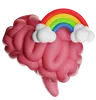 Brain With Rainbow