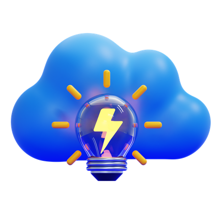 Brainstorm Cloud  3D Icon