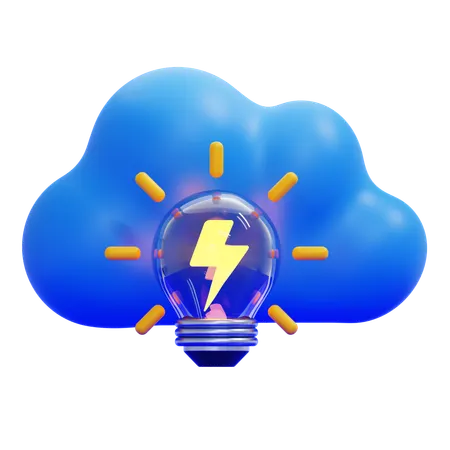Brainstorm Cloud  3D Icon