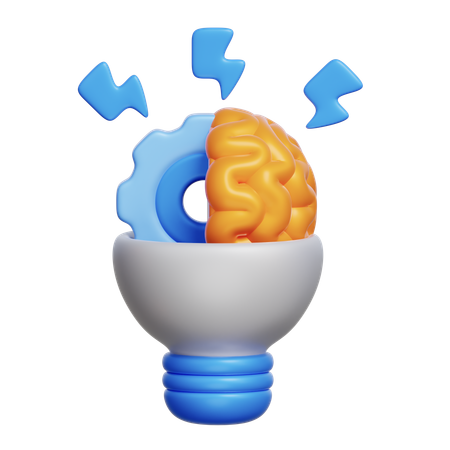 Brainstorm & Intelligence  3D Icon