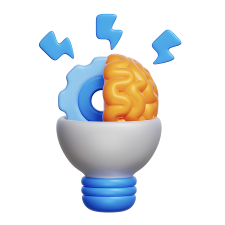 Brainstorm & Intelligence  3D Icon