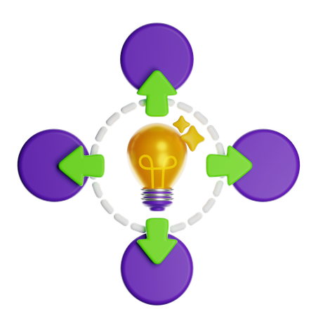 Brainstorm Process  3D Icon