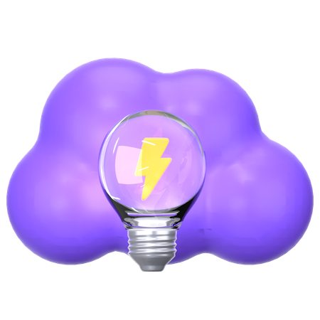 Brainstorming Cloud  3D Icon