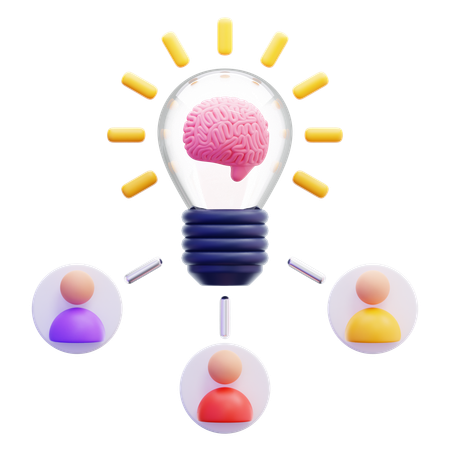 Brainstorming-Idee  3D Icon