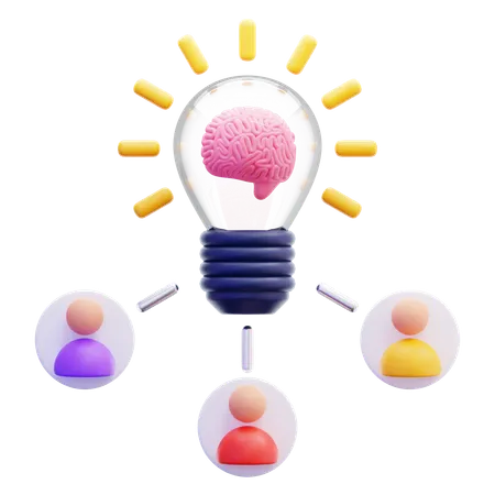 Ideia de brainstorming  3D Icon