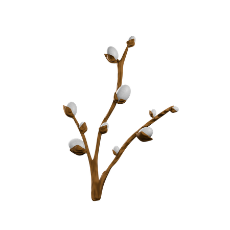 Branch With Buds  3D Icon