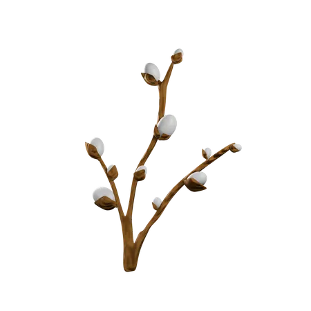 Branch With Buds  3D Icon