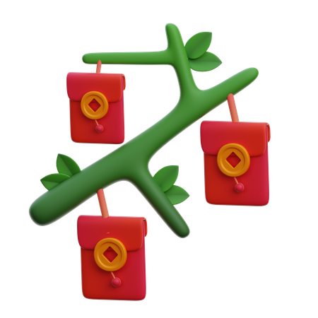 Branche d'arbre angpao  3D Icon