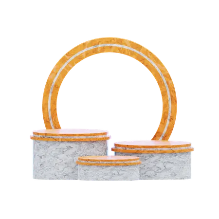 Estética do Pódio Branco  3D Icon