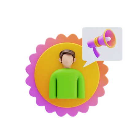 Brand Advocacy  3D Icon