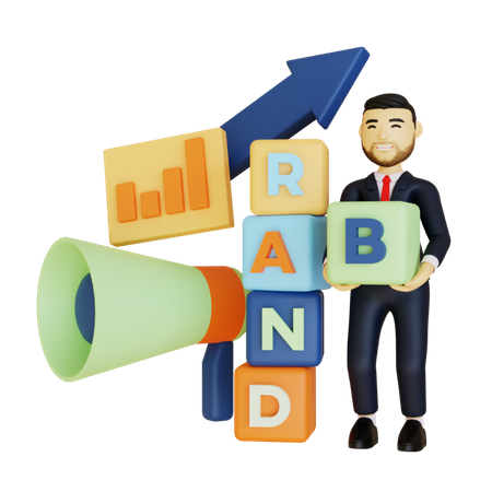 Brand Marketing  3D Illustration