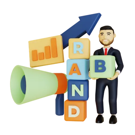 Brand Marketing  3D Illustration