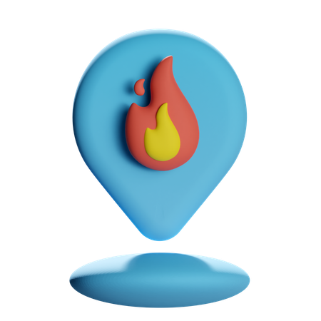 Brandortungs-Pin  3D Icon