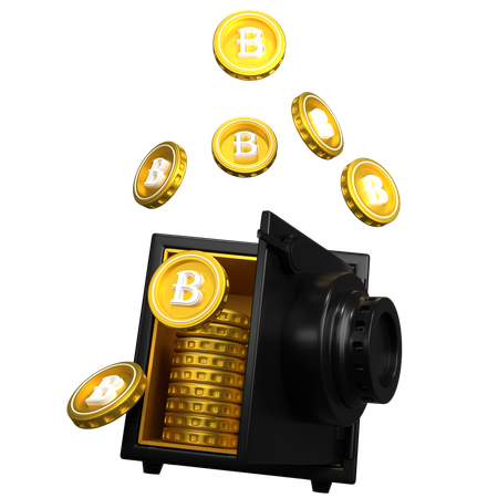 Brangkas Bitcoin  3D Icon