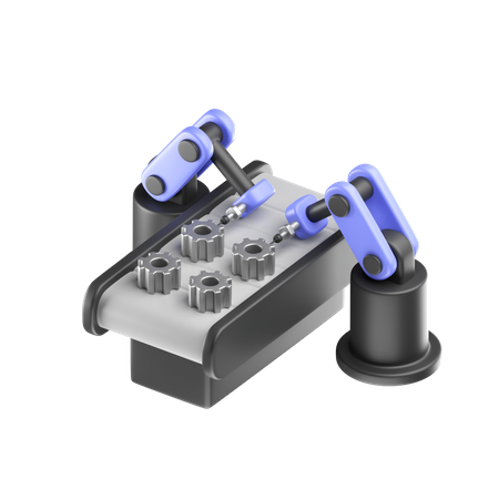 Bras robotique industriel  3D Icon