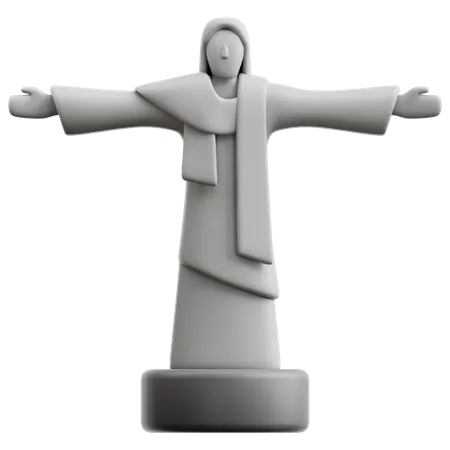Brasil monumento al Cristo Redentor  3D Icon