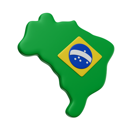 Brasilianische karte  3D Icon