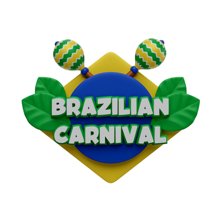 Brasilianischer Karnevalstext  3D Icon