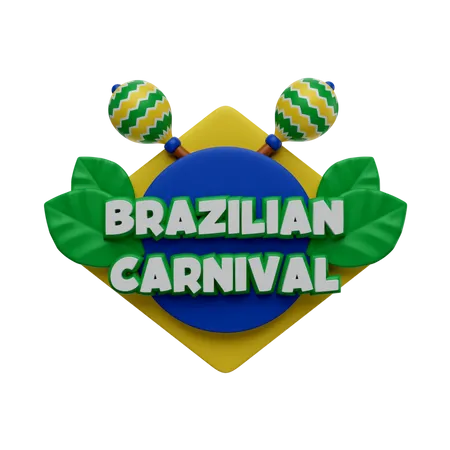 Brasilianischer Karnevalstext  3D Icon