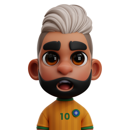 Brasilien Spieler  3D Icon