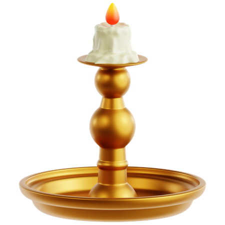 Brass Candle Holder  3D Icon