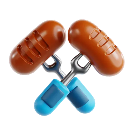 Bratwurst  3D Icon