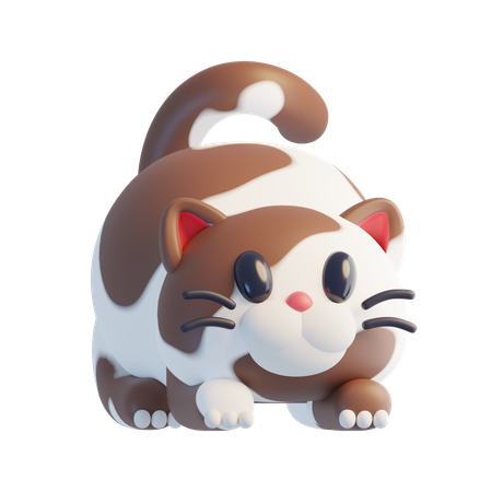 Braune Katze  3D Icon