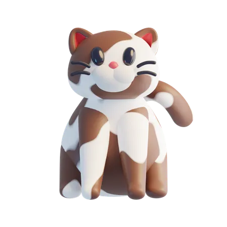 Braune Katze  3D Icon